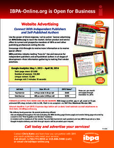 IBPA-Online.org is Open for Business Website Advertising TOP BANNER