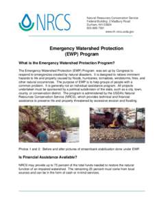 Emergency Watershed Program / Natural Resources Conservation Service / United States Department of Agriculture / Conservation in the United States