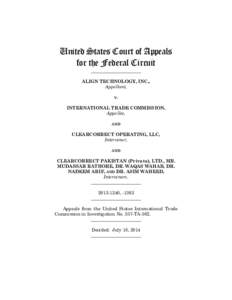 United States Court of Appeals for the Federal Circuit ______________________ ALIGN TECHNOLOGY, INC., Appellant,