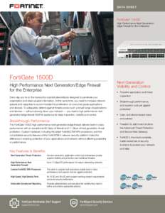 DATA SHEET  FortiGate® 1500D High Performance Next Generation/ Edge Firewall for the Enterprise