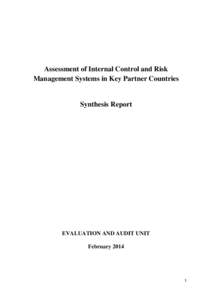 Assessment of Internal Control and Risk Management Systems in Key Partner Countries