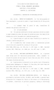 CIVIL PRACTICE AND REMEDIES CODE TITLE 2. TRIAL, JUDGMENT, AND APPEAL SUBTITLE B. TRIAL MATTERS CHAPTER 16. LIMITATIONS  SUBCHAPTER A. LIMITATIONS OF PERSONAL ACTIONS