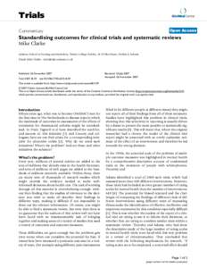 Trials  BioMed Central Commentary