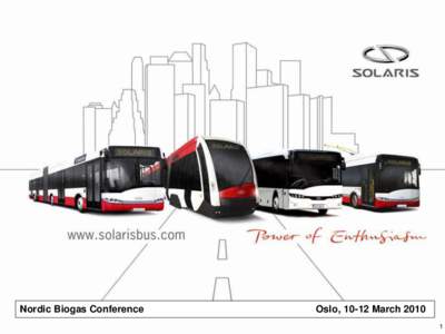 Nordic Biogas Conference  Oslo, 10-12 March  Solaris