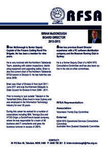 BRIAN McDONOUGH BOARD DIRECTOR[removed]Brian McDonough is Senior Deputy