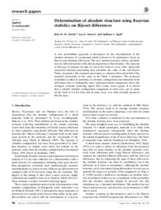 Determination of absolute structure using Bayesian statistics on Bijvoet differences