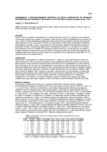 (PO) CRECIMIENTO Y APROVECHAMIENTO NUTRITIVO DE DIETAS COMPUESTAS DE DISTINTOS PORCENTAJES DE CANGREJO Y BOGA EN EL PULPO DE ROCA (Octopus vulgaris Cuvier, 1797) Cerezo, J. y García García, B. IMIDA-Acuicultura. Consej