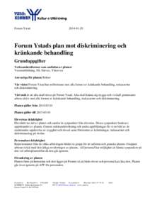 Forum YstadForum Ystads plan mot diskriminering och kränkande behandling