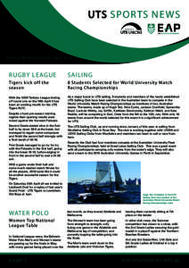 UTS SPORTS NEWS UTS ELITE ATHLETE PROGRAM Issue April 2010