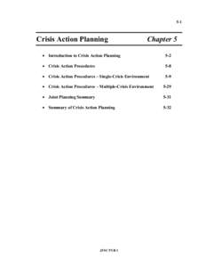 5-1  Crisis Action Planning Chapter 5