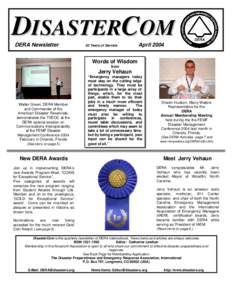 DISASTERCOM DERA Newsletter 42 Years of Service  April 2004