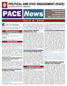 PACE News  Woodburn Hall  http://pace.indiana.edu