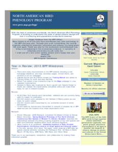 N.A. Bird Phenology Program Newsletter
