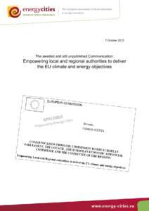 The European association of local authorities in energy transition 7 OctoberThe awaited and still unpublished Communication: