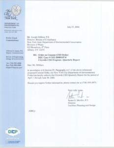 NEW YORK CITY DEPARTMENT OF ENVIRONMENTAL PROTECTION BUREAU OF ENGINEERING DESIGN & CONSTRUCTION DEC CASE # CO2[removed]Combined Sewer Overflow Order on Consent