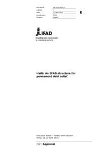 Development / Heavily Indebted Poor Countries / Debt relief / External debt / Haiti / External debt of Haiti / Debt / Economics / Socioeconomics