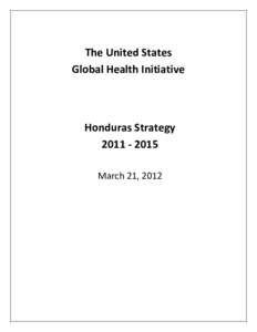 Honduras Global Health Initiative Strategy