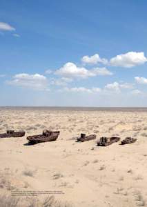 A view of rusted, abandoned ships in Muynak, Uzbekistan, a former port city whose population has dropped with the rapid recession of the Aral Sea. Source: UN Photo/Eskinder Debebe. COUNTRY PROFILES