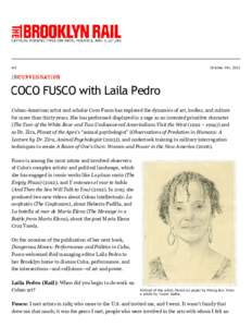 COCO FUSCO with Laila Pedro | The Brooklyn Rail