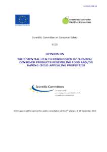 opinion of the Scientific Committee on Consumer Safety on the potential health risks posed by chemical consumer products resem