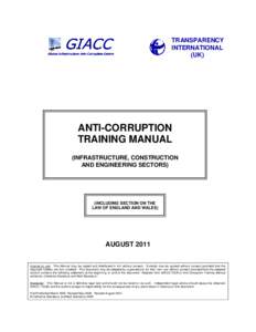 GIACC Global Infrastructure AntiAnti-Corruption Centre TRANSPARENCY INTERNATIONAL (UK)