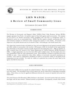 Microsoft Word - LienWatch Sept Oct09 Final.doc