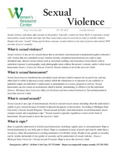 Sexual Violence http://wrc.msu.edu