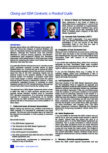 and Jonty Lim KPMG Hong Kong  Closing out ISDA Contracts: a Practical Guide