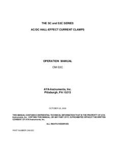 THE SC and S3C SERIES AC/DC HALL-EFFECT CURRENT CLAMPS