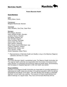 Manitoba Health • • • • • • • • • • • • • • • • • • • • • • • • • • • • • • • • • • • • • • • • • • • • • • • • • • • 