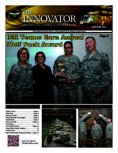 ISR Teams Earn Annual Wolf Pack Award Inside This Issue  Page 5