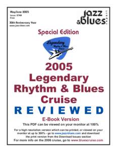 May/June 2005 Issue 274B Free 30th Anniversary Year www.jazz-blues.com