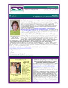 Bi-Lines  April 2012 Bi-State Primary Care Association Newsletter  Dear Friends,