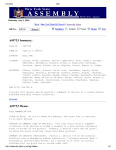 [removed]Bills Saturday, July 3, 2010 Back | New York State Bill Search | Assembly Home