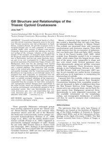 JOURNAL OF MORPHOLOGY 269:1501–[removed]Gill Structure and Relationships of the