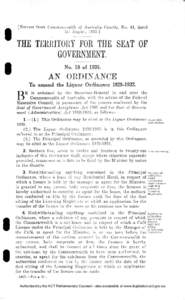 [Extract from Commonwealth of Australia Gazette, No. 41, dated 1st August, [removed]THE TERRITORY FOR THE SEAT OF GOVERNMENT. No. 10 of 193S.