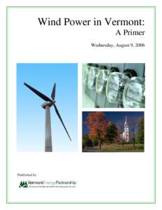 Microsoft Word - ISSUE BRIEF Wind Power in Vermont[removed]
