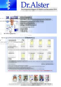 Dr.Alster  Das kompetente Magazin für Medizin und Gesundheit 2016 DR. ALSTER Herbst 2015