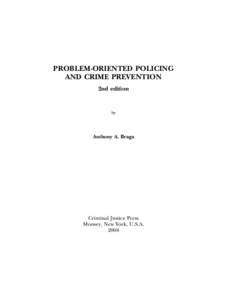 PROBLEM-ORIENTED POLICING AND CRIME PREVENTION 2nd edition by