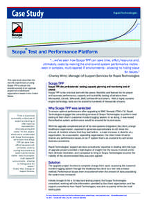 Case Study  Rapid Technologies Scapa Technologies