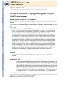 NIH Public Access Author Manuscript Neurotherapeutics. Author manuscript; available in PMC 2009 October 14. NIH-PA Author Manuscript