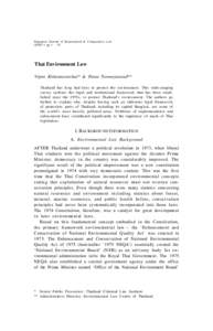 Law 4Singapore SJICL Journal of International & Comparative Thai Environment[removed]pp 1 – 35