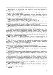 Repères chronologiques[removed]La Société des nations (SDN) donne mandat à la Belgique pour administrer le Ruanda-Urundi, ex-colonie allemande.