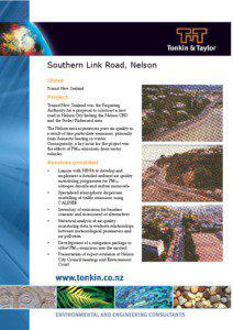 Southern Link Road, Nelson Client Transit New Zealand