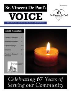 St. Vincent De Paul’s  Winter 2013 VOICE