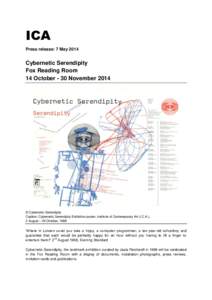 ICA Press release: 7 May 2014 Cybernetic Serendipity Fox Reading Room 14 October - 30 November 2014