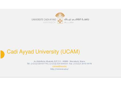 Cadi Ayyad University / Education in Morocco