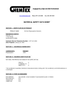 MATERIAL SAFETY DATA SHEET