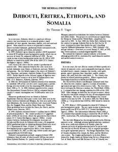 The Mineral Industries of Djibouti, Eritrea, Ethiopia, and Somalia in 2000