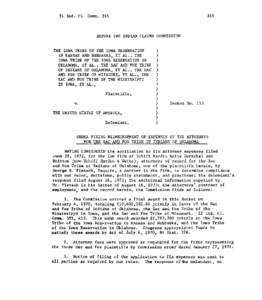 31 Ind. Ci. Caann[removed]BEFORE THE INDIAlV CLAIMS COMMISSION THE IOWA TRIBE OF THE IOWA RESERVATION  IN KANSAS AND NEBRASKA, ET AL., THE